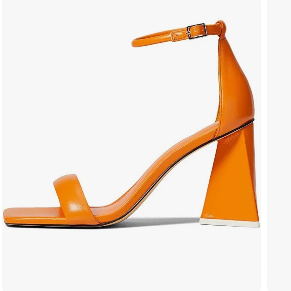 Marc Fisher Denny Leather Sandal 7.5 Orange - Picture 6 of 14